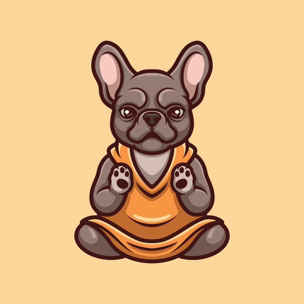 French Bulldog Monk vector