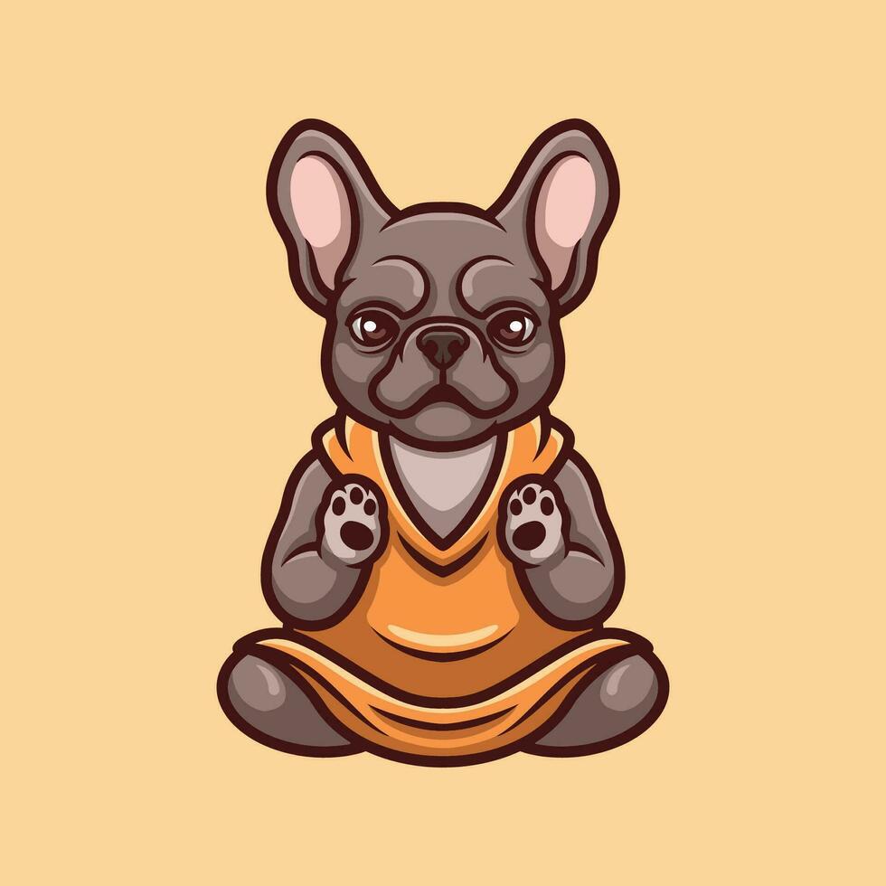 French Bulldog Monk vector