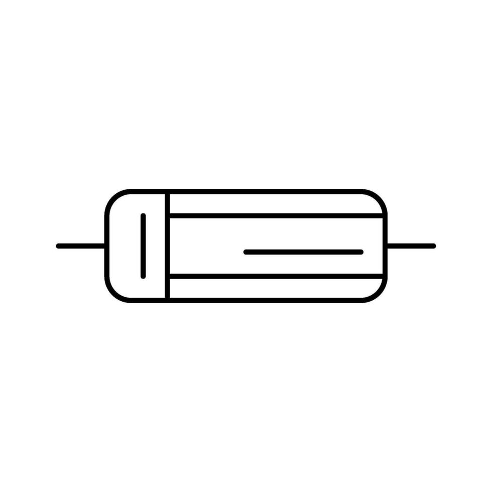 diodo electrónico componente línea icono vector ilustración