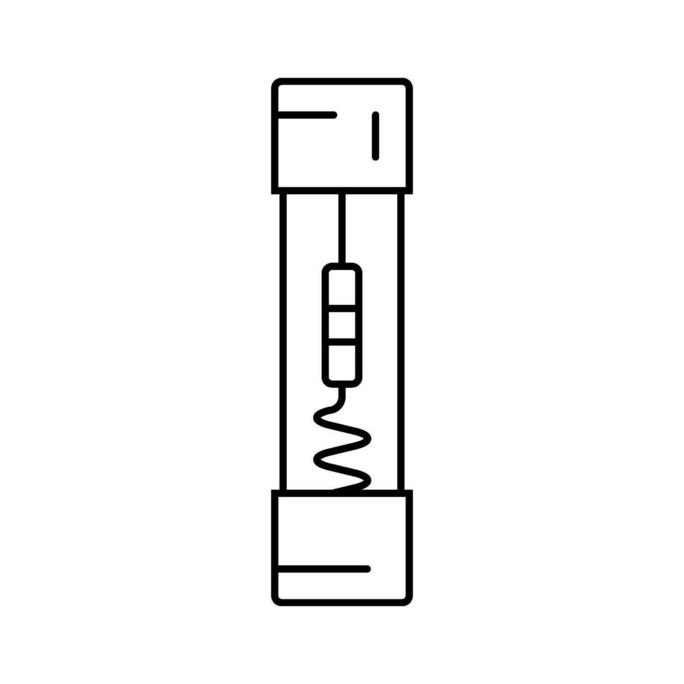 fuse electronic component line icon vector illustration