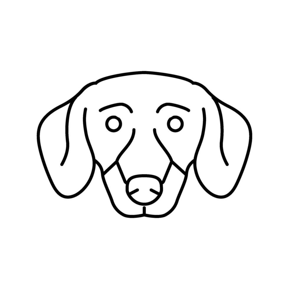 dachshund dog puppy pet line icon vector illustration