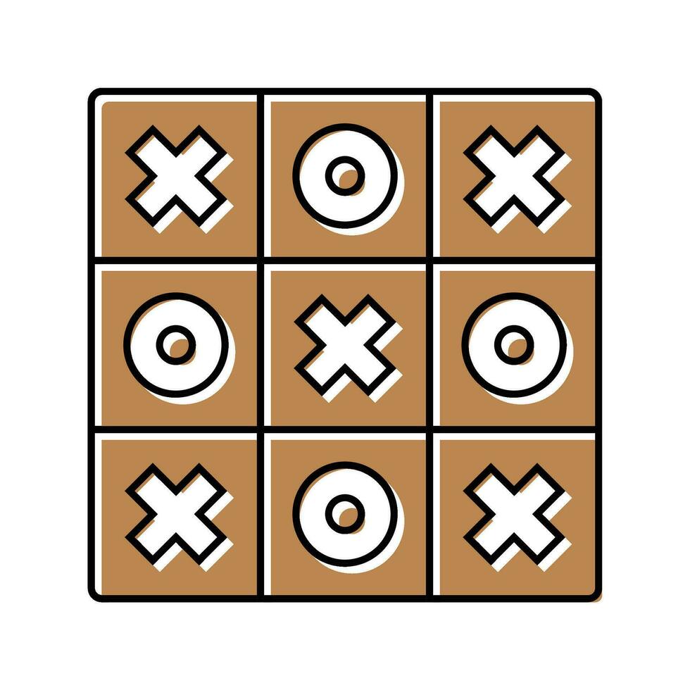 tic tac toe game color icon vector illustration