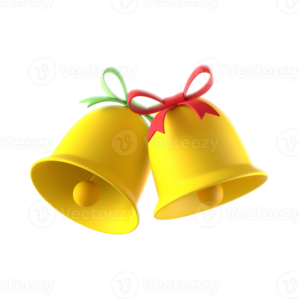 Weihnachten Glocken, fröhlich Weihnachten 3d Illustration png