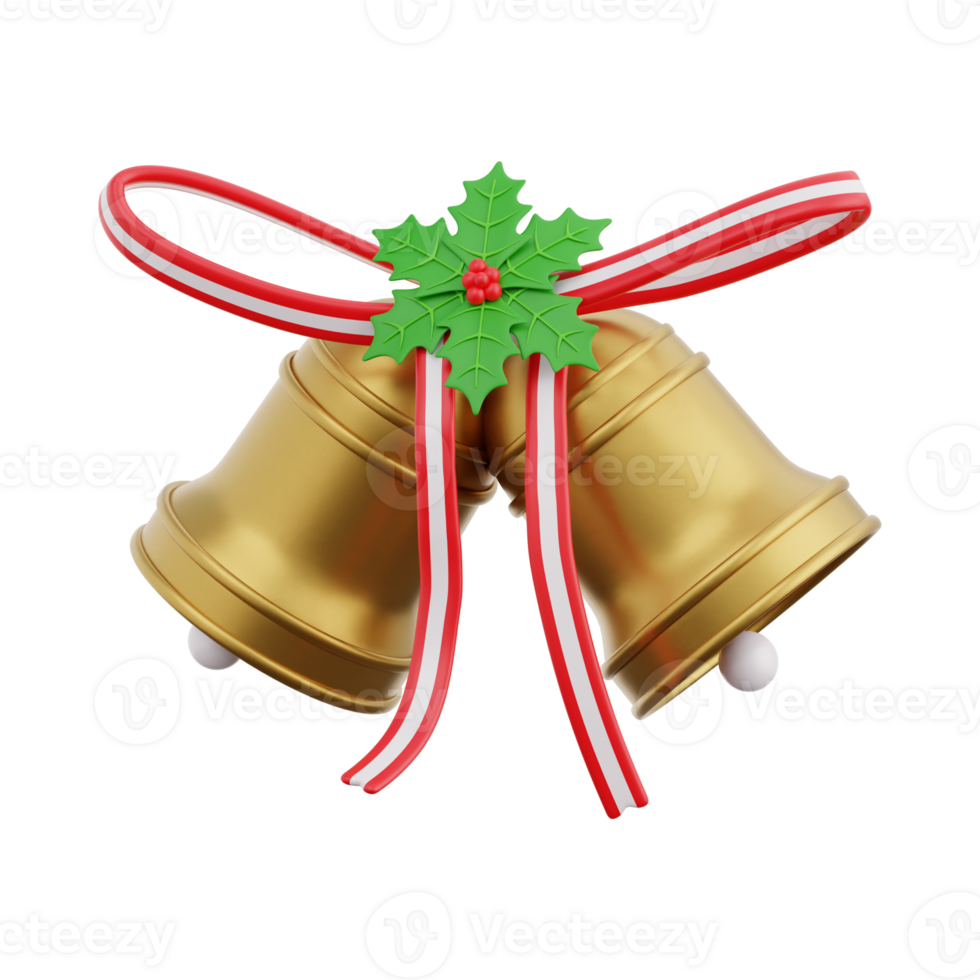 Weihnachten Glocken, fröhlich Weihnachten 3d Illustration png