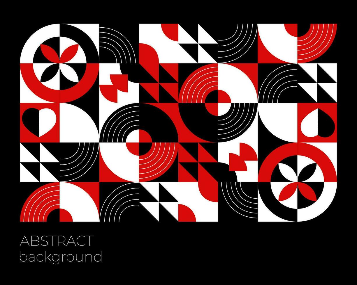 Abstract modern background. Bauhaus style style. Vector illustration of geometric shapes.