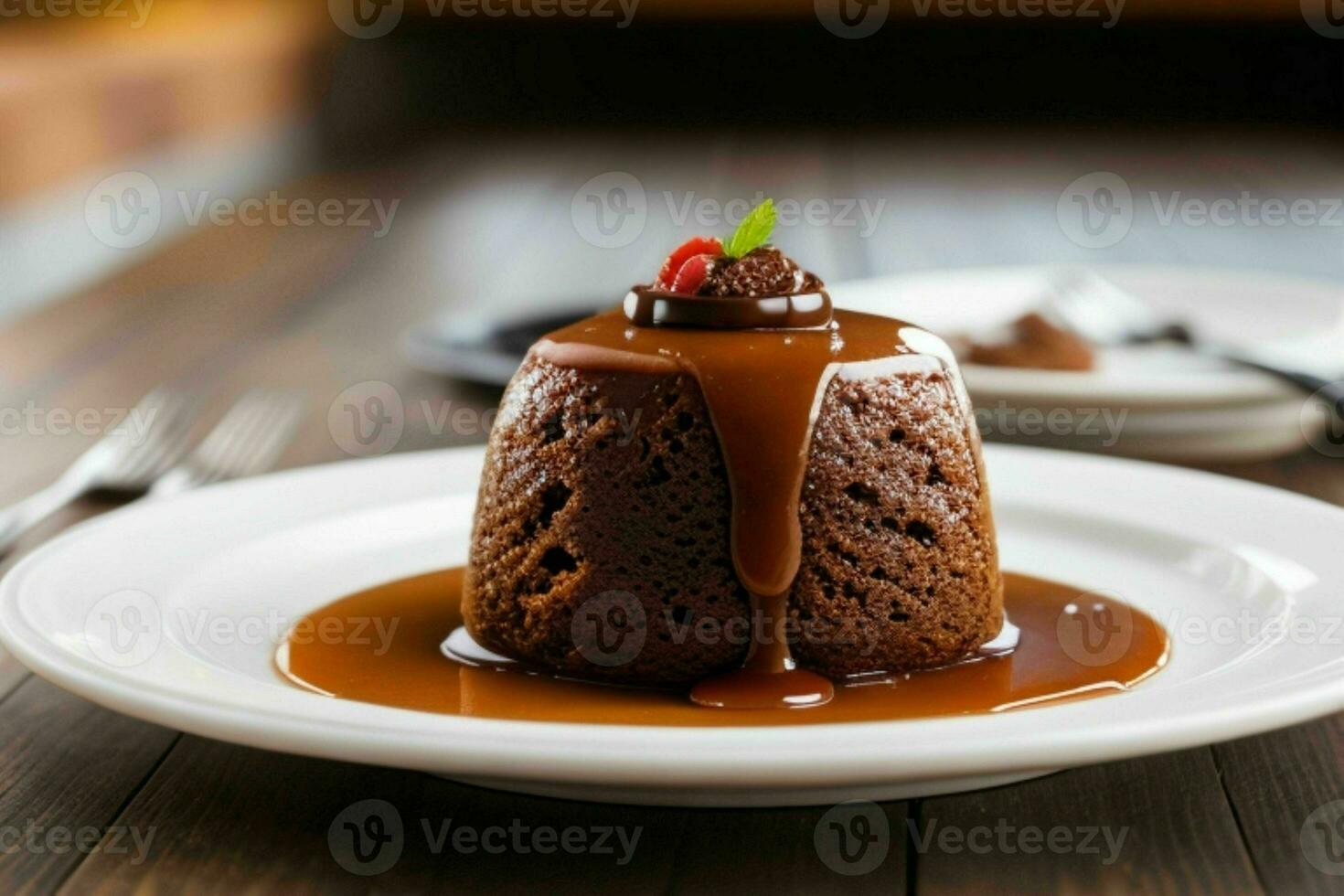 AI generated Toffee Pudding. Pro Photo