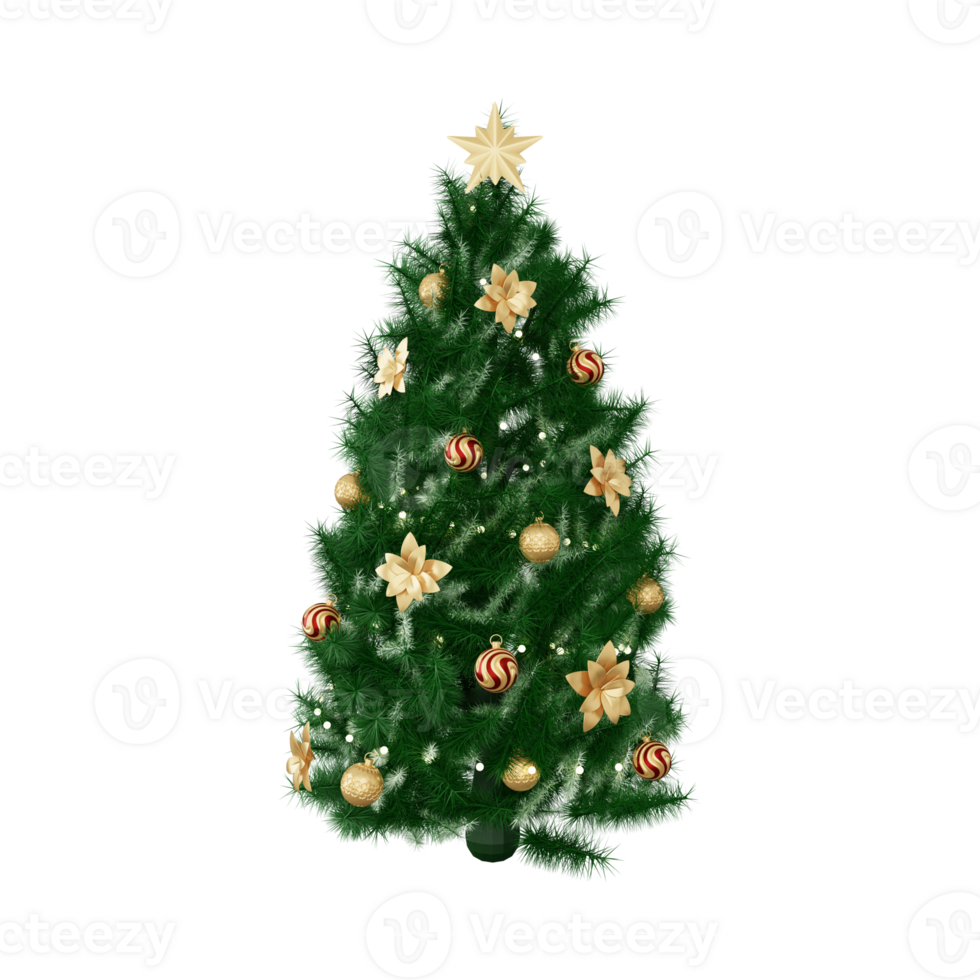 Kerstmis boom, Kerstmis boom, 3d illustraties Kerstmis boom png