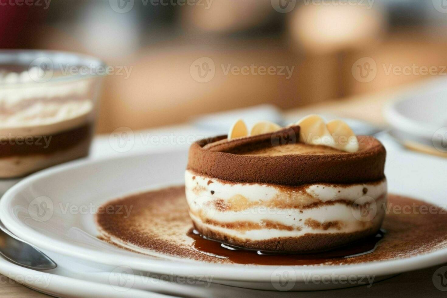 AI generated Tiramisu pudding. Pro Photo