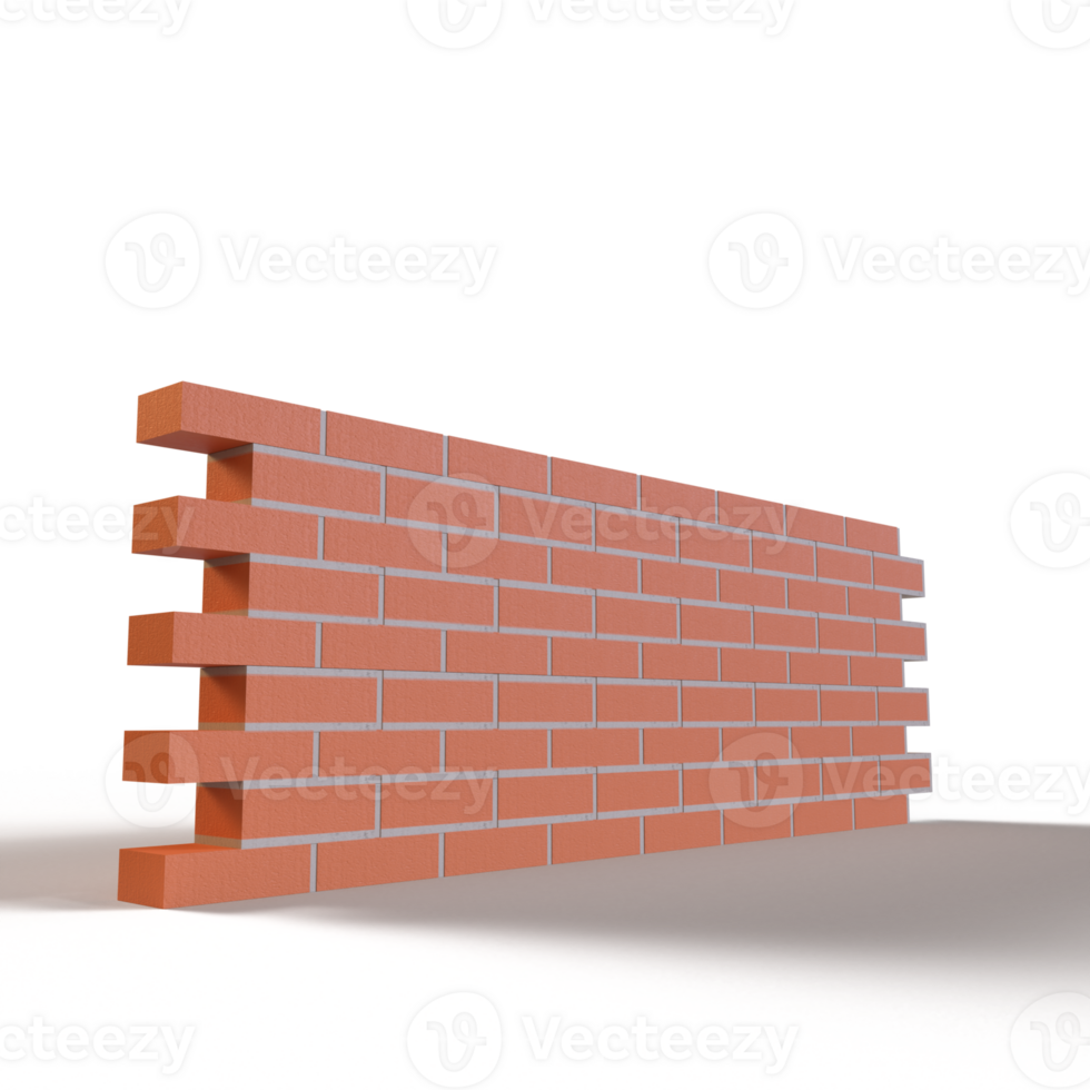 Hyper-Realistic photo of red bricks wall rendering. png