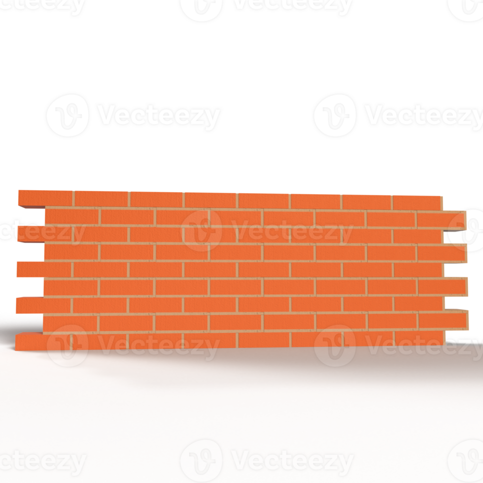 Hyper-Realistic photo of red bricks wall rendering. png