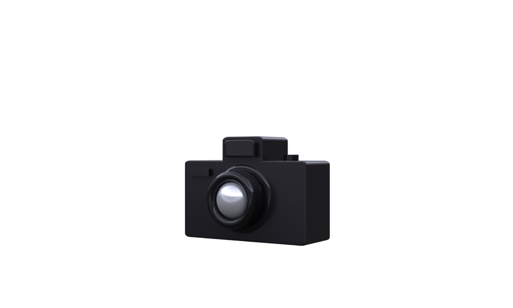 unique 3d render black camera concept web icon.Trendy and modern in 3d style. png