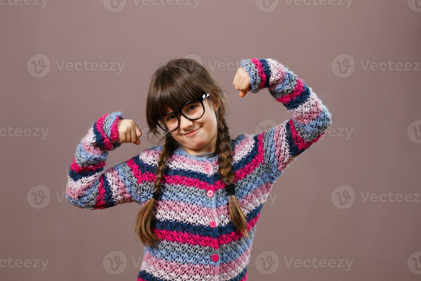 Confident nerd girl photo