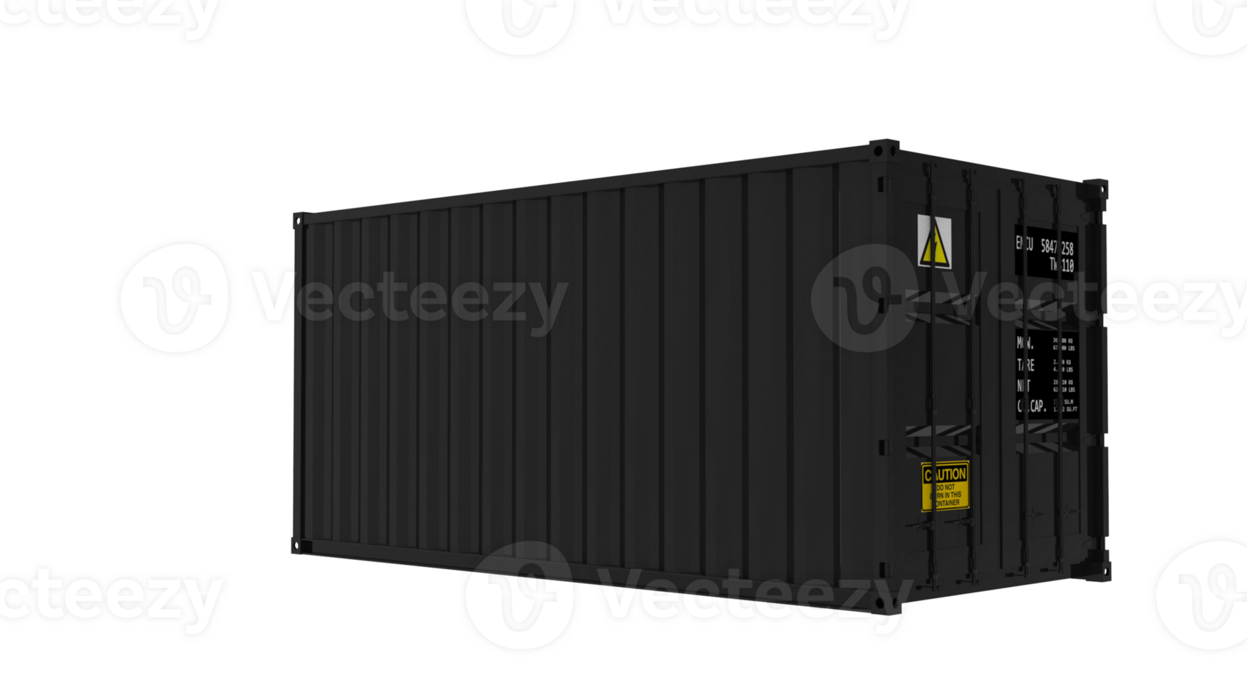Box container on a transparent background png