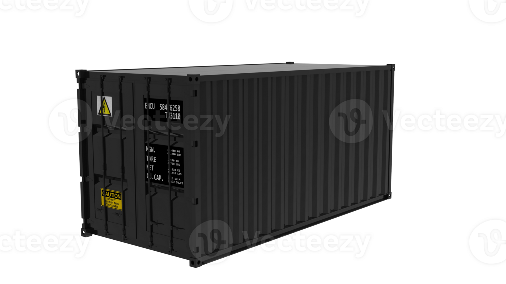Box container on a transparent background png