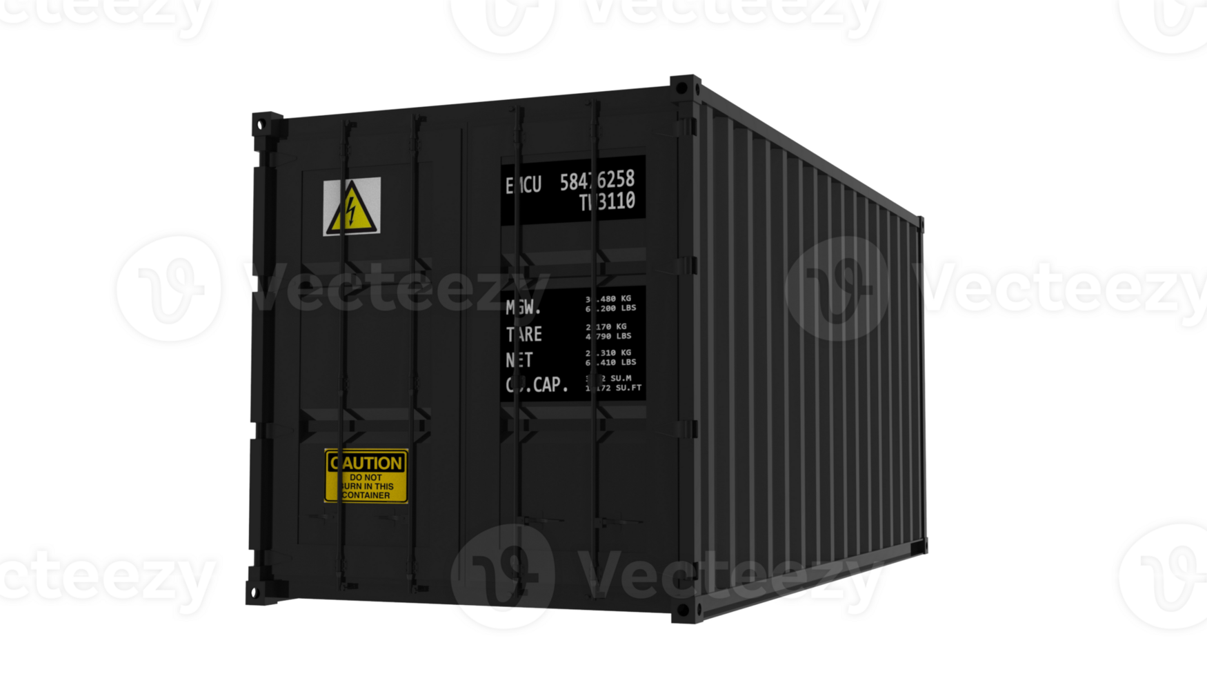 Box container on a transparent background png