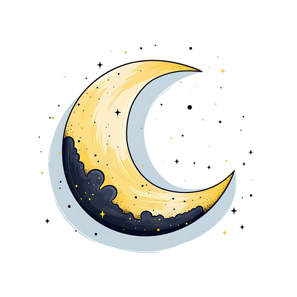 ai generiert rätselhaft Mond leuchten das Nacht Himmel, Erstellen ein himmlisch Szene von mystisch Mond- glühen, generativ ai png