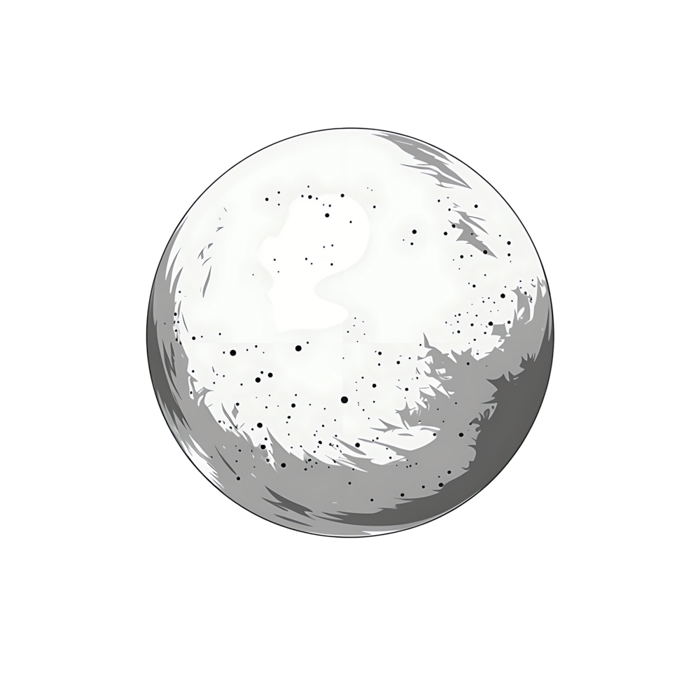 AI generated Enigmatic Moon Illuminating the Night Sky, Creating a Celestial Scene of Mystical Lunar Glow, Generative Ai png