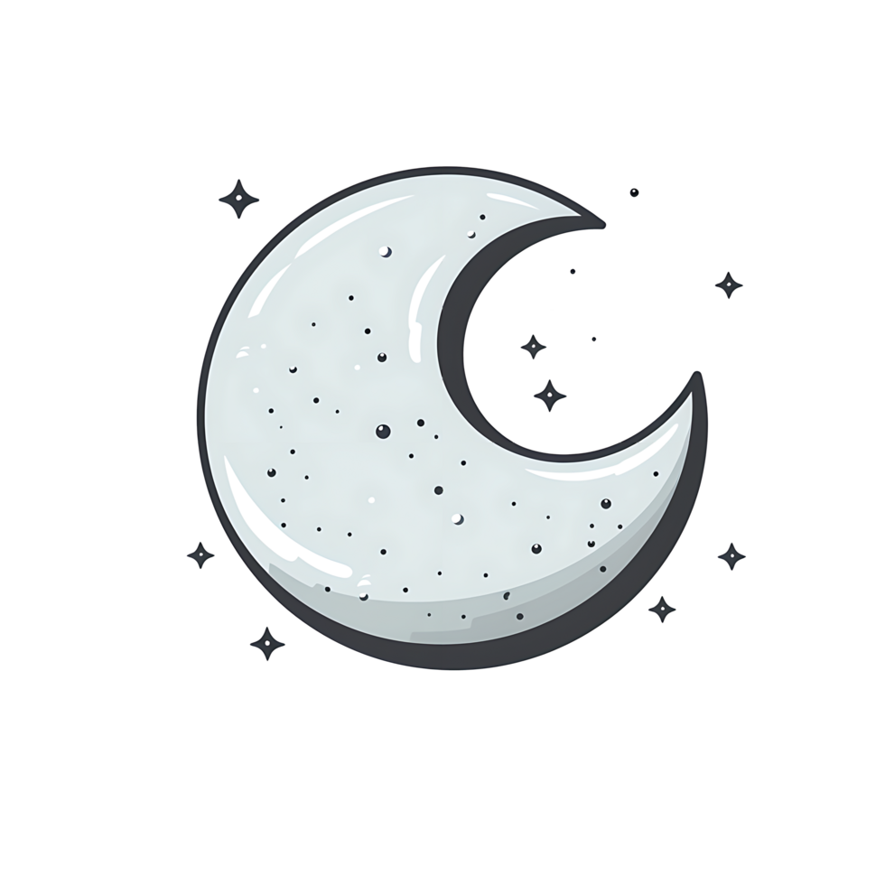 AI generated Enigmatic Moon Illuminating the Night Sky, Creating a Celestial Scene of Mystical Lunar Glow, Generative Ai png