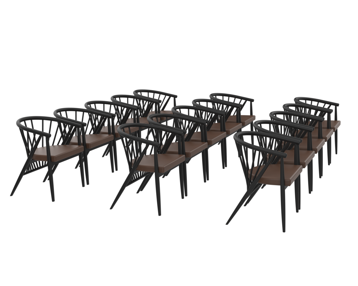 Modern chair isolated on background. 3d rendering - illustration png