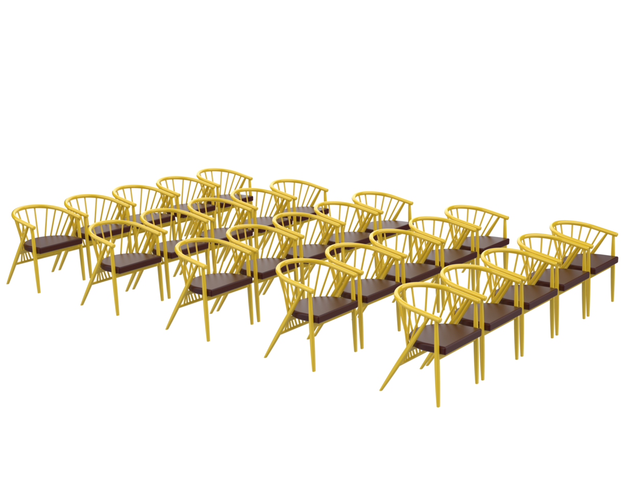 Modern chair isolated on background. 3d rendering - illustration png