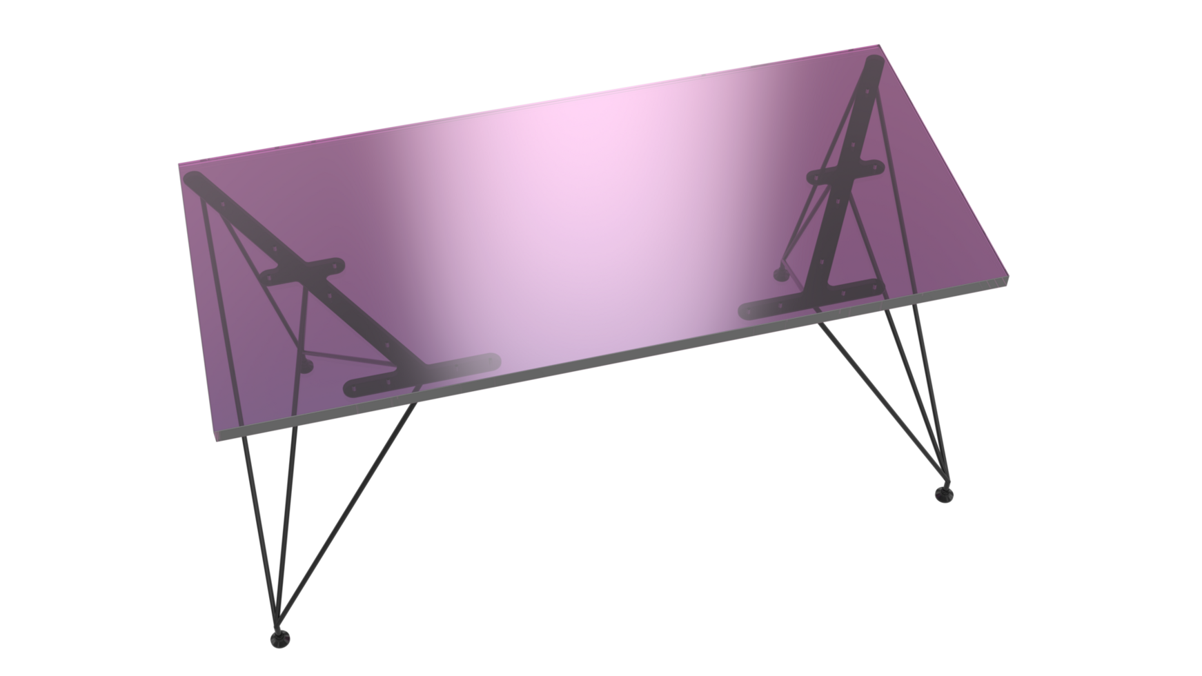 moderno escrivaninha mesa isolado em fundo. 3d Renderização - ilustração png