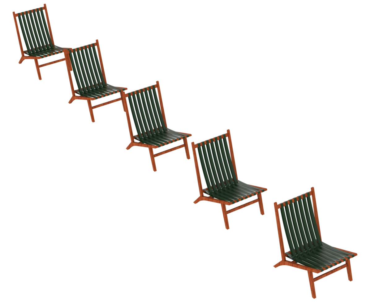 Modern chair isolated on background. 3d rendering - illustration png