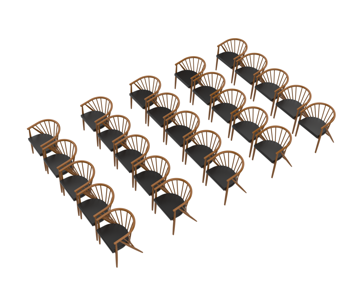 Modern chair isolated on background. 3d rendering - illustration png