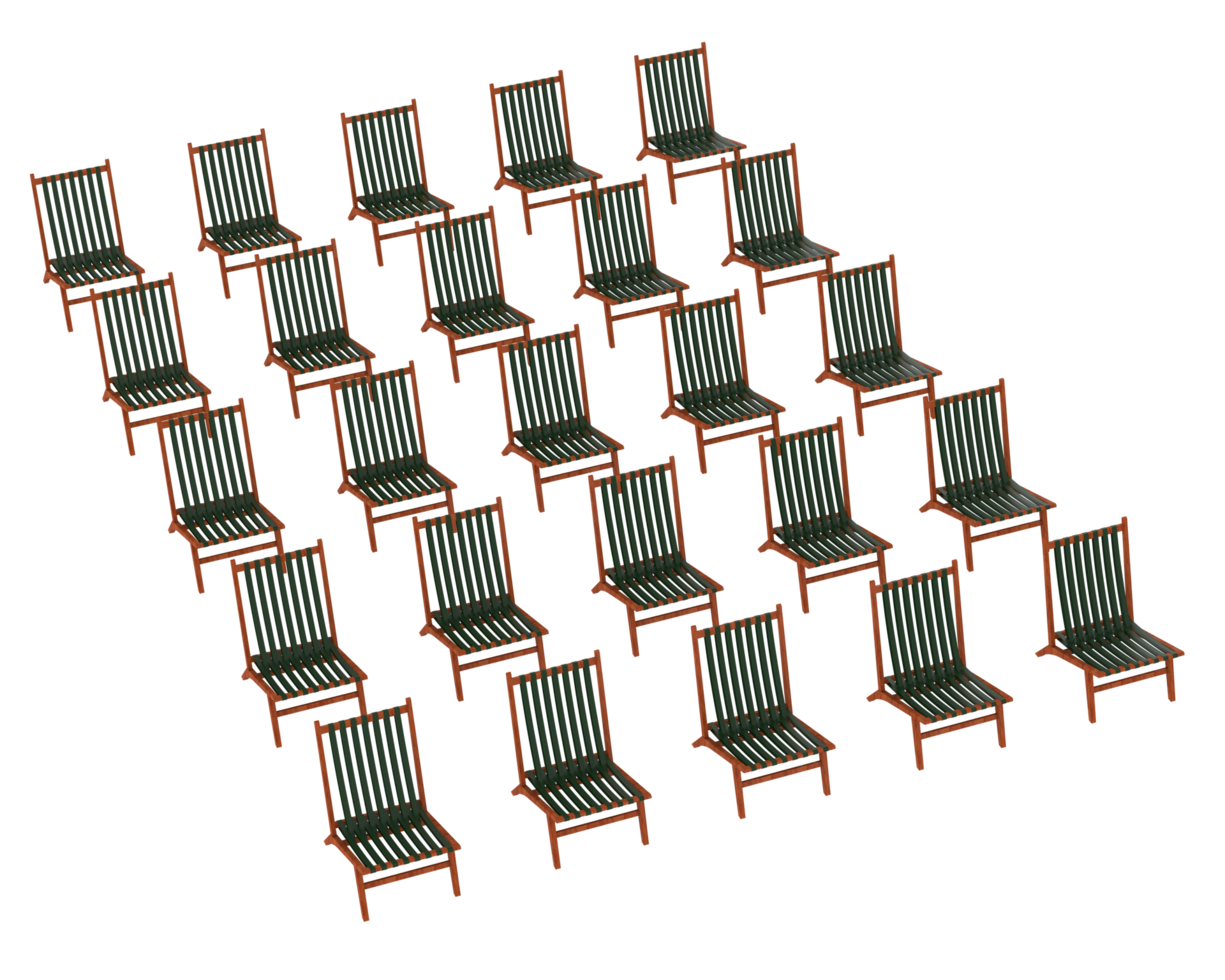 Modern chair isolated on background. 3d rendering - illustration png