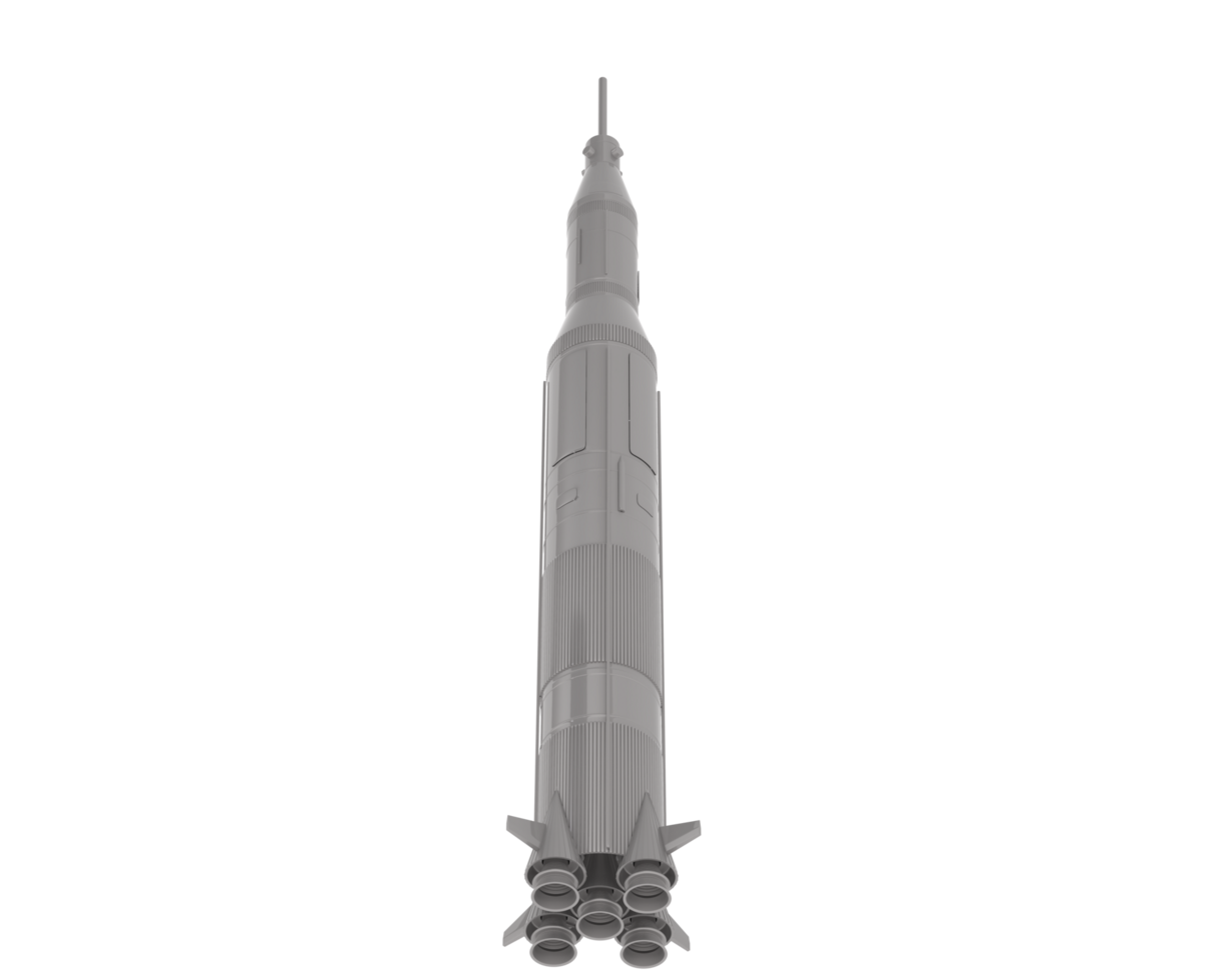 Rocket isolated on background. 3d rendering - illustration png