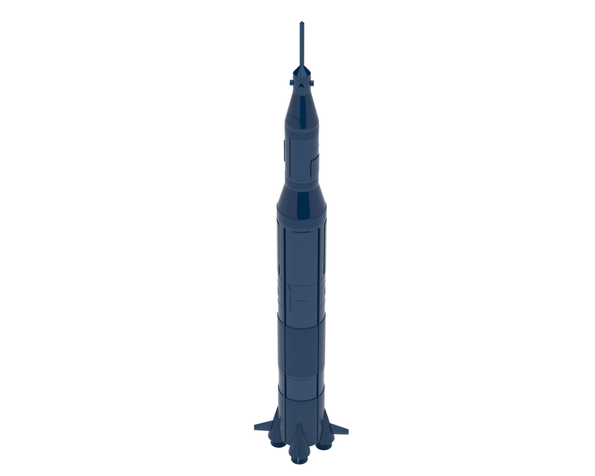 Rocket isolated on background. 3d rendering - illustration png