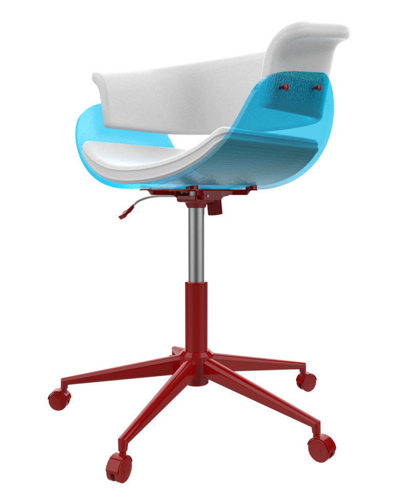 moderne chaise isolé sur Contexte. 3d le rendu - illustration png