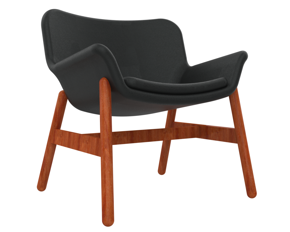Modern chair isolated on background. 3d rendering - illustration png