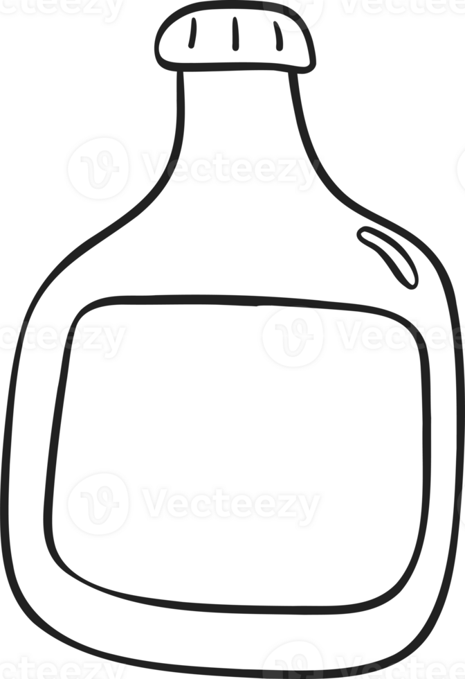 uitgifte fles Koken schets tekening png