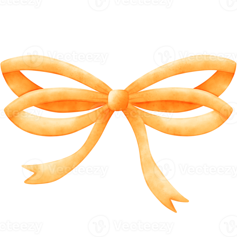 Watercolor ribbon, bow png