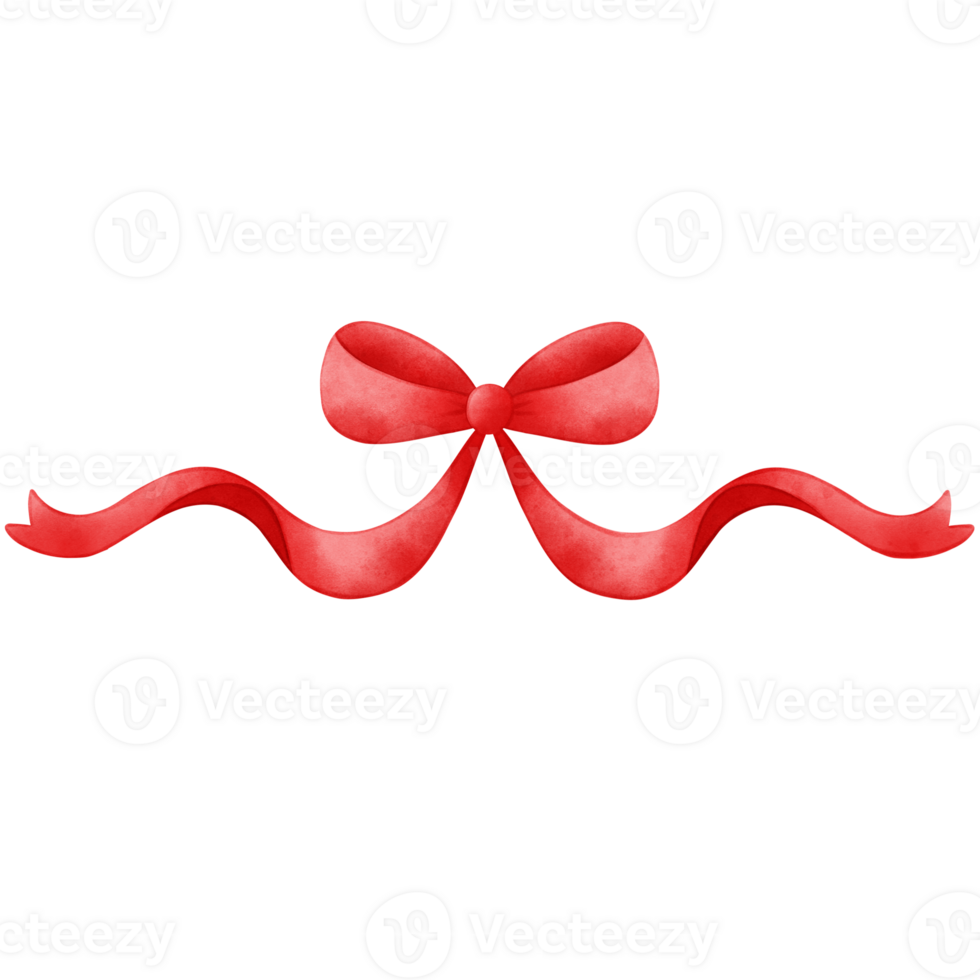 Watercolor ribbon, bow png