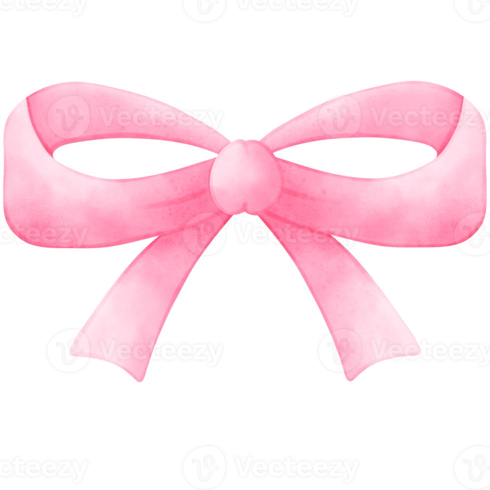 Watercolor ribbon, bow png