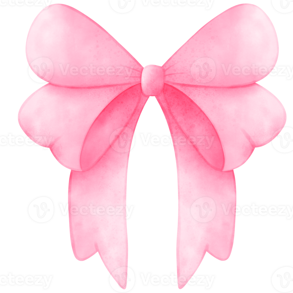 Watercolor ribbon, bow png