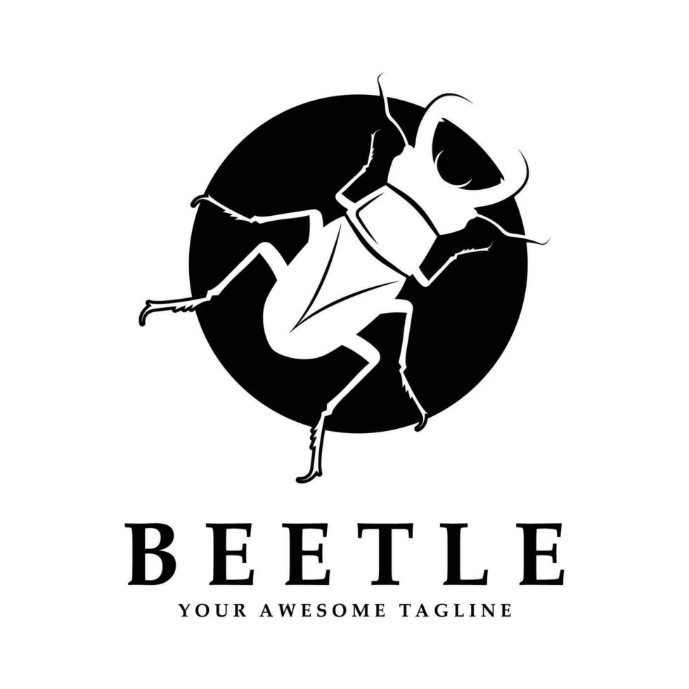 beetle logo vector icon illustration design