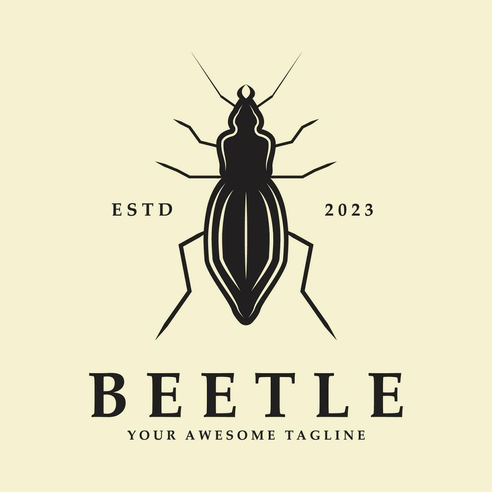 beetle logo vector icon illustration design