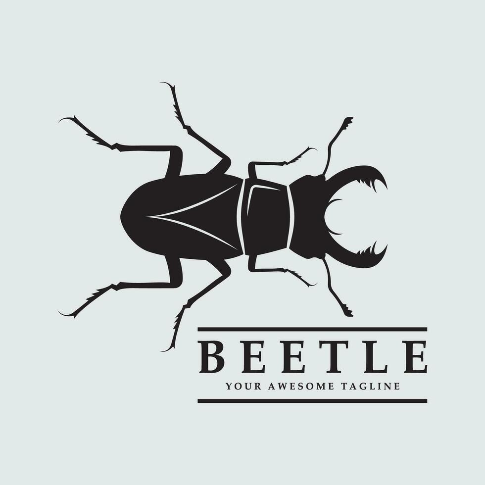beetle logo vector icon illustration design