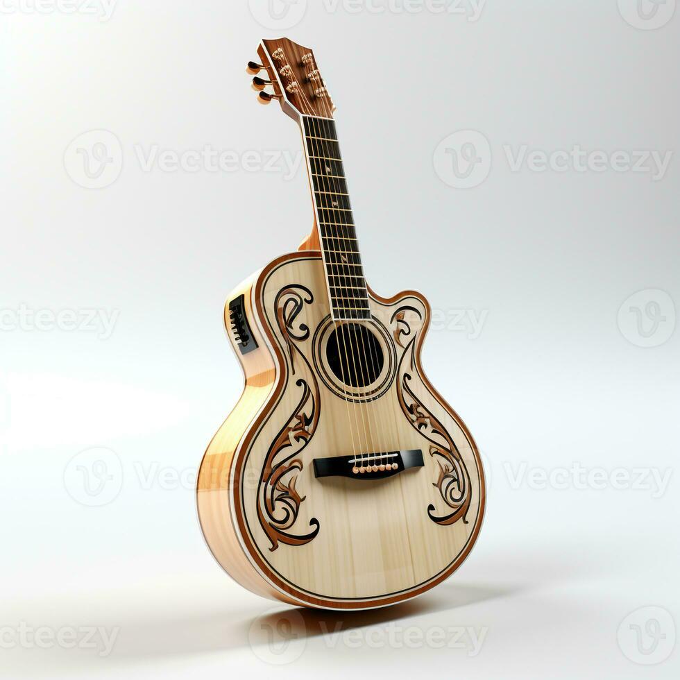 AI generated 3d model of guitar photo