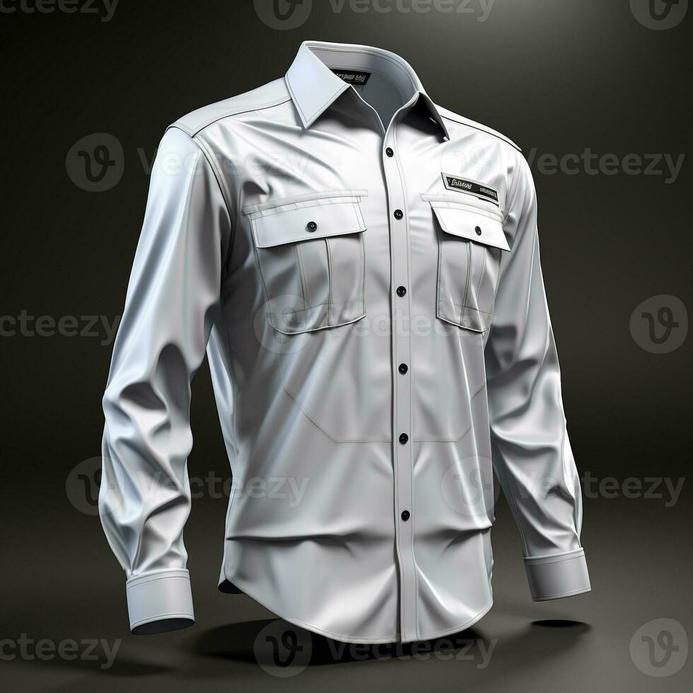 AI generated 3D model of men's shirt photo