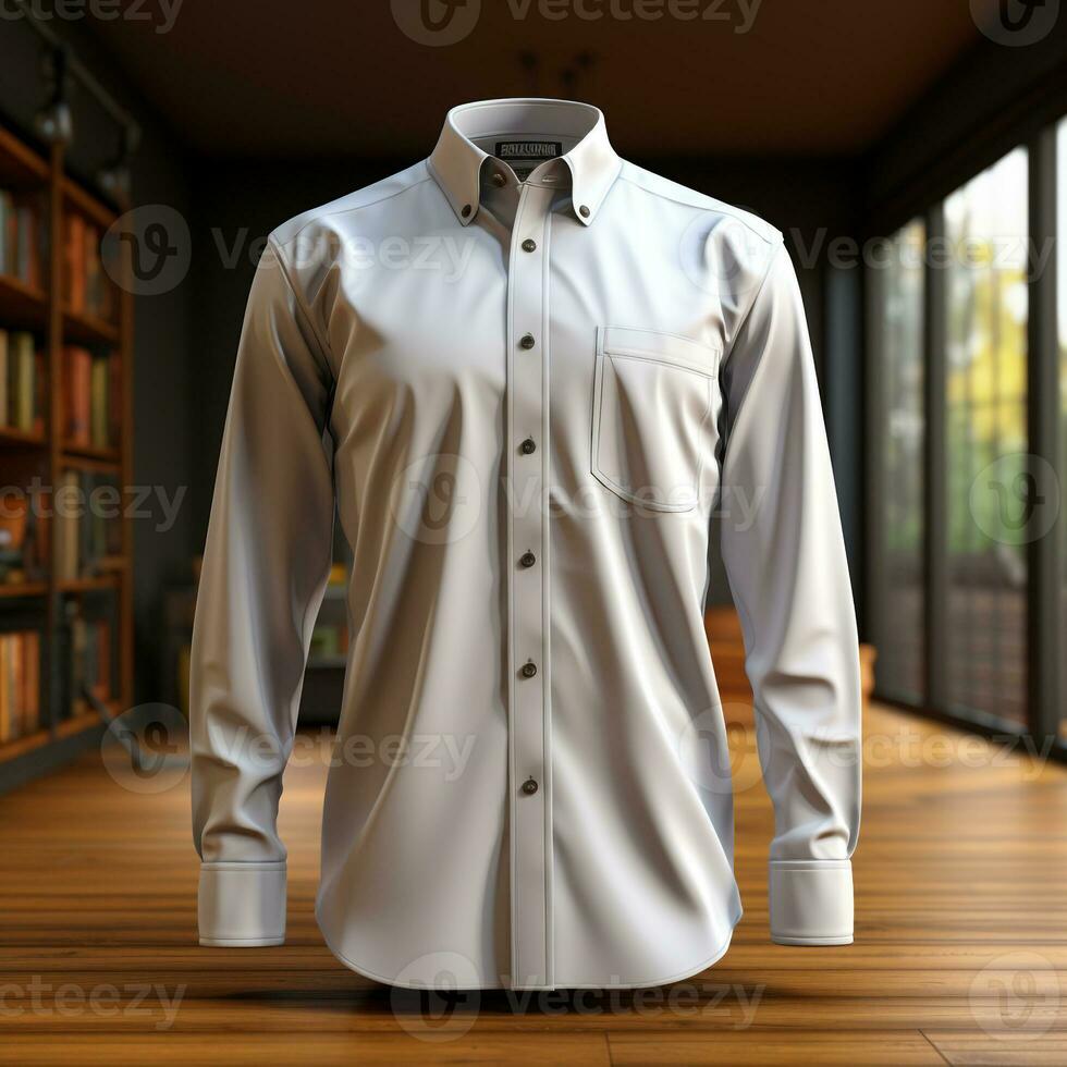 AI generated 3D model of men's shirt photo