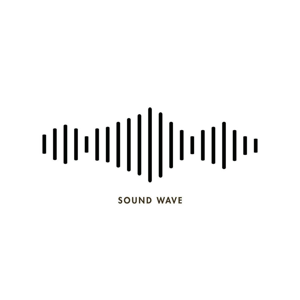 Sound wave line vector art