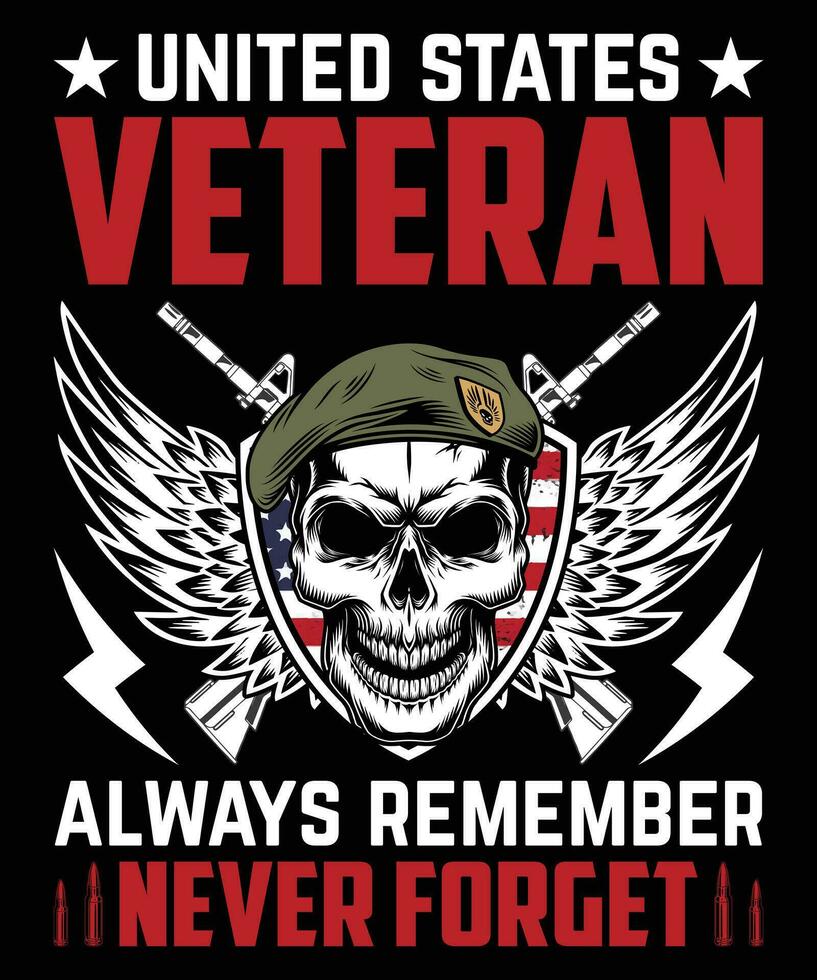 Veteran T Shirt Design Template vector