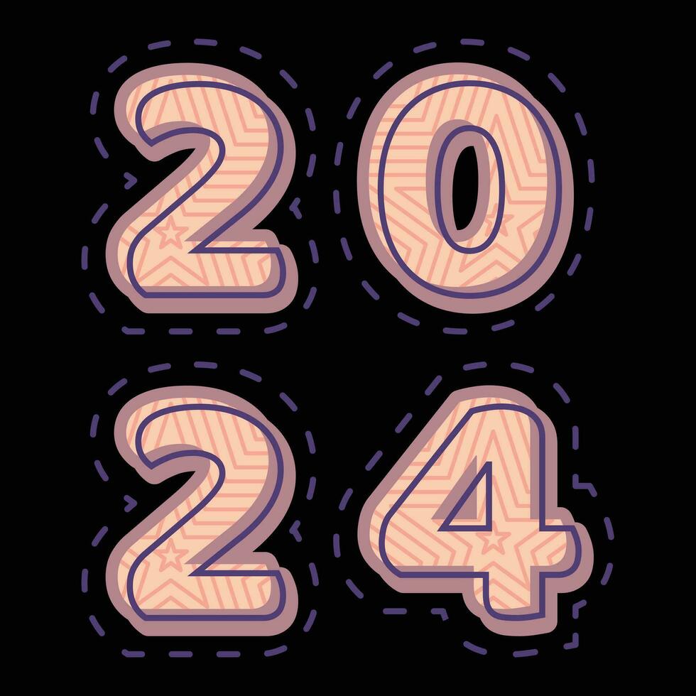 Happy New Year 2024 vector