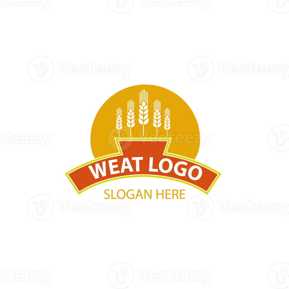 Premium grain flat logotype designs set. Organic cereal crops, natural product advertising. Ripe wheat ears cartoon illustrations with typography. Eco farm, bakery shop logo concepts pack. png