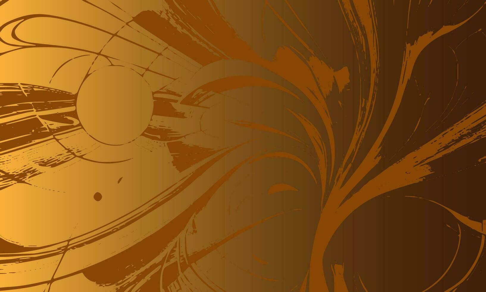 a brown and gold background with swirls vector