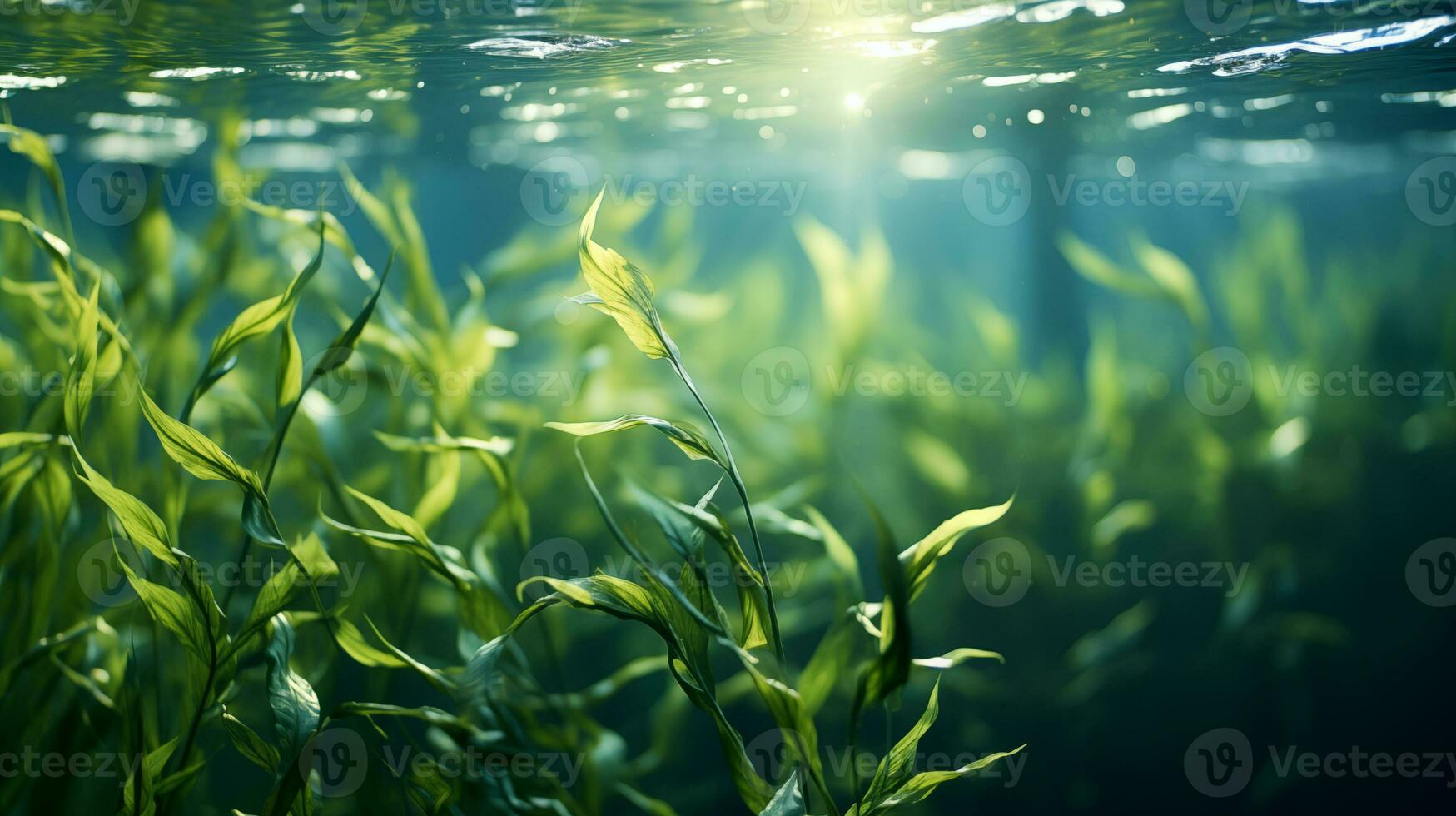 ai generado hogar crecido microgreens en un de madera envase en un de madera mesa. macro fotografía. horizontal formato. ai generado foto