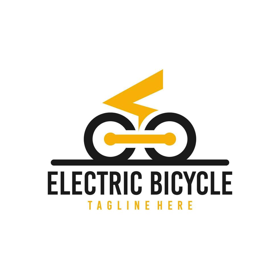 eléctrico bicicleta logo concepto icono vector. sencillo diseño moderno eléctrico bicicleta tecnologia vector. vector